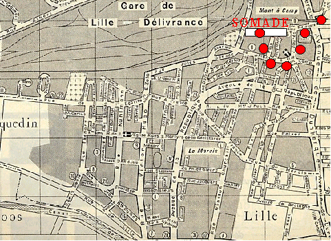 situation Lomme extrait plan RAVET ANCEAU